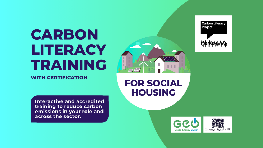 Carbon Literacy Training for the Social Housing Sector banner